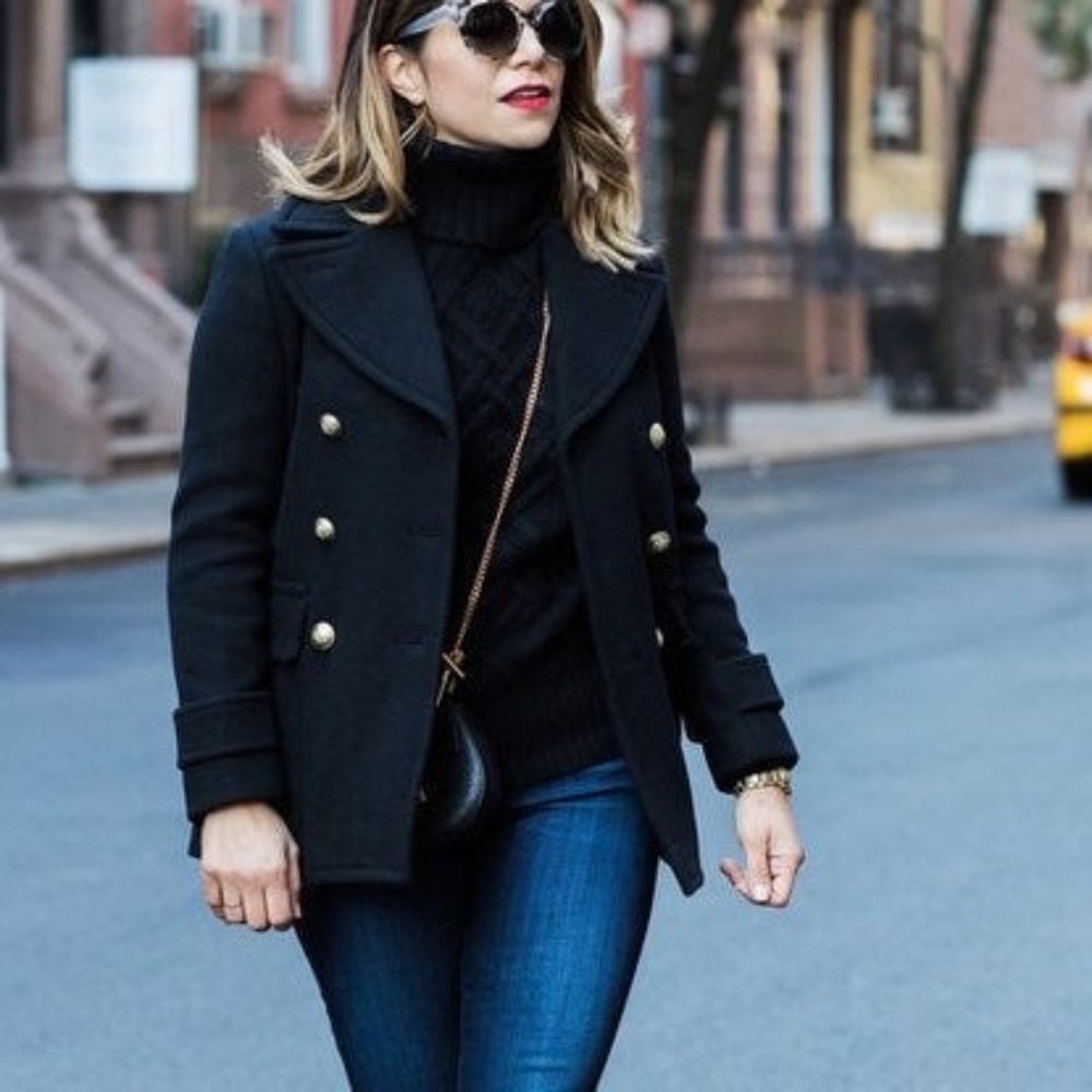 Jcrew Wool Majesty Peacoat sz4 a5*